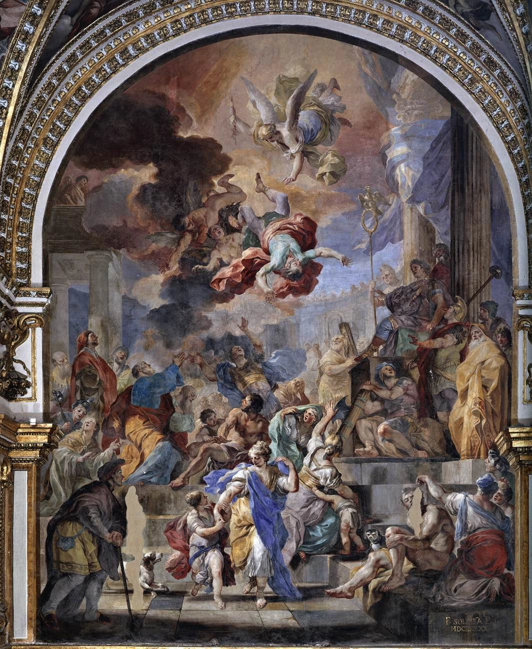 Caduta di Simon Magus - San Paolo Maggiore, Naples